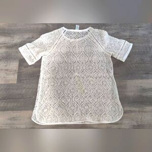 Sundance Cream White Lace Blouse Top